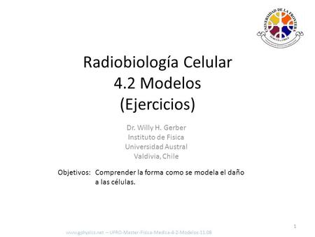 Radiobiología Celular 4.2 Modelos (Ejercicios)