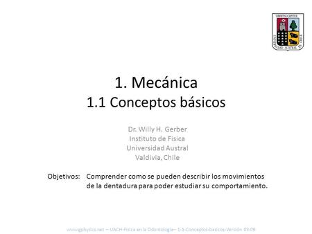 1. Mecánica 1.1 Conceptos básicos