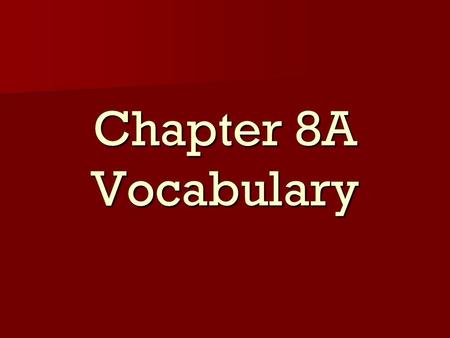 Chapter 8A Vocabulary. El oso (bear) El oso (bear)