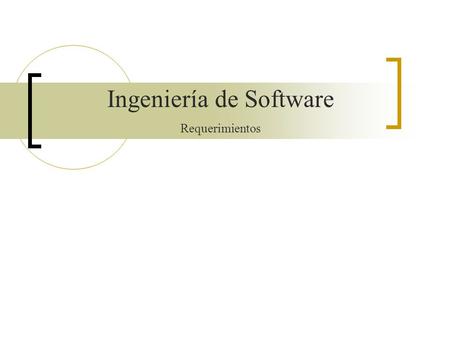 Ingeniería de Software