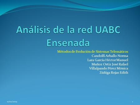 Análisis de la red UABC Ensenada