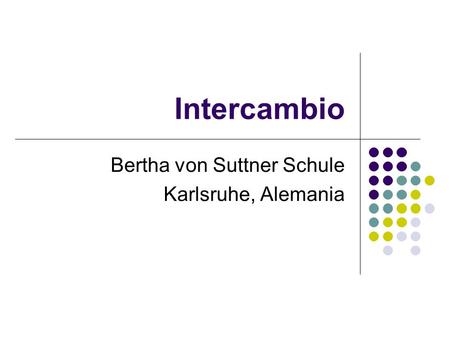Intercambio Bertha von Suttner Schule Karlsruhe, Alemania.