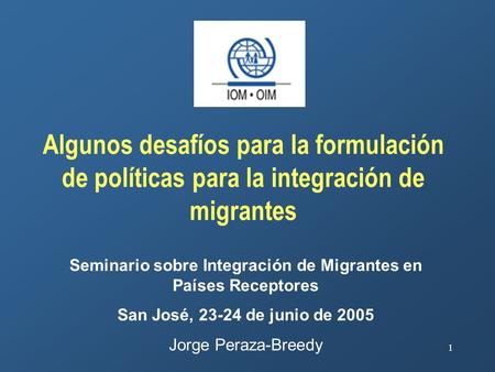 Seminario sobre Integración de Migrantes en Países Receptores