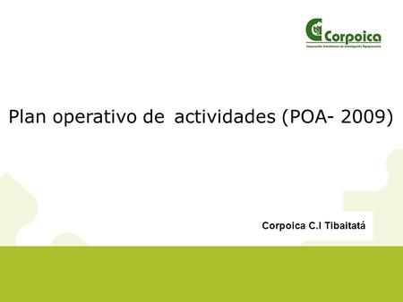 Plan operativo de actividades (POA- 2009)