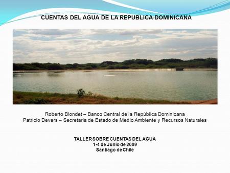 CUENTAS DEL AGUA DE LA REPUBLICA DOMINICANA