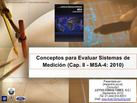 Conceptos para Evaluar Sistemas de Medición (Cap. II - MSA-4: 2010)
