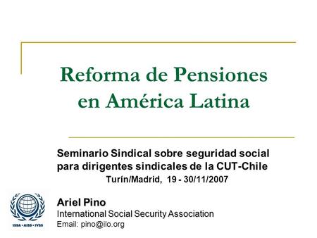 Reforma de Pensiones en América Latina
