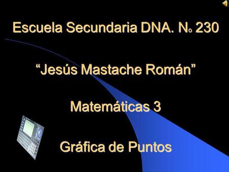 Escuela Secundaria DNA. No 230 “Jesús Mastache Román”
