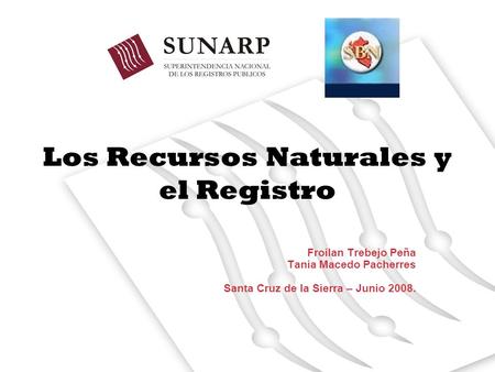 Los Recursos Naturales y el Registro