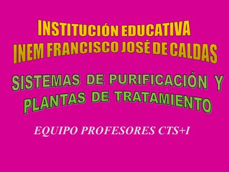 EQUIPO PROFESORES CTS+I