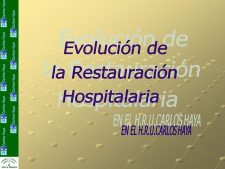 Evolución de la Restauración Hospitalaria EN EL H.R.U.CARLOS HAYA.