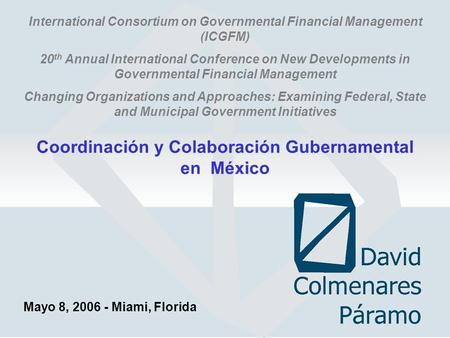 Coordinación y Colaboración Gubernamental en México