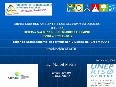 Introducción al MDL Ing. Manuel Madriz