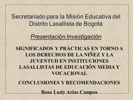CONCLUSIONES Y RECOMENDACIONES