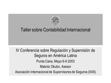 Taller sobre Contabilidad Internacional