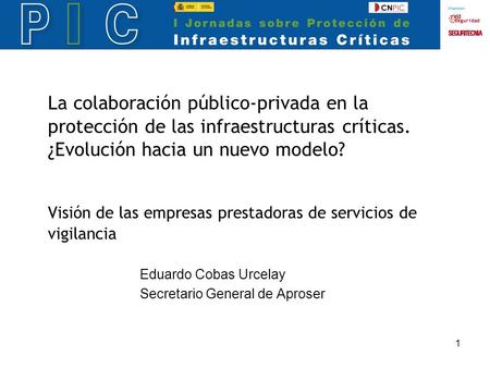 1 La colaboración público-privada en la protección de las infraestructuras críticas. ¿Evolución hacia un nuevo modelo? Visión de las empresas prestadoras.