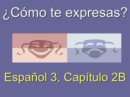 ¿Cómo te expresas? Español 3, Capítulo 2B. writer el/la escritor(a)