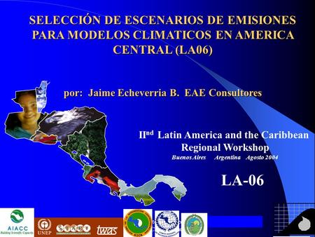 Assessment of Impacts and Adaptation Measures for the Water Resources Sector Due to Extreme Events Under Climate Change Conditions in Central America.