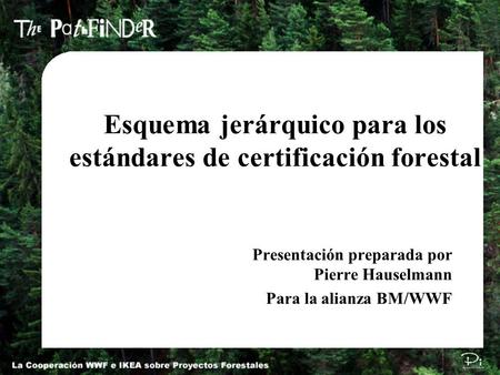 Esquema jerárquico para los estándares de certificación forestal