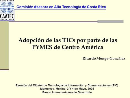 Adopción de las TICs por parte de las PYMES de Centro América