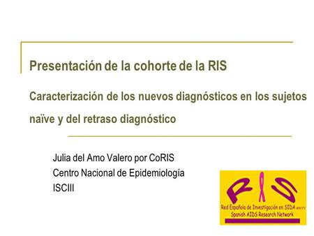 Julia del Amo Valero por CoRIS Centro Nacional de Epidemiología ISCIII