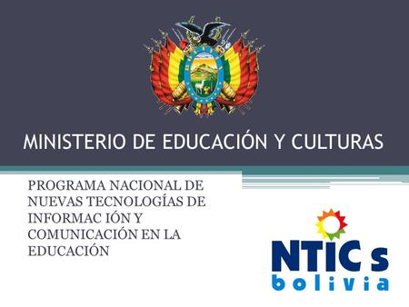 MINISTERIO DE EDUCACIÓN Y CULTURAS