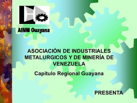 ASOCIACIÓN DE INDUSTRIALES METALURGICOS Y DE MINERÍA DE VENEZUELA Capítulo Regional Guayana PRESENTA.
