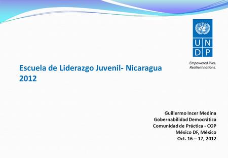 Escuela de Liderazgo Juvenil- Nicaragua 2012