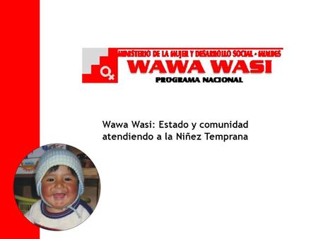 Wawa Wasi: Estado y comunidad atendiendo a la Niñez Temprana