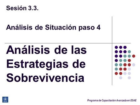Sesión 3.3. Análisis de Situación paso 4 Análisis de las Estrategias de Sobrevivencia 1.