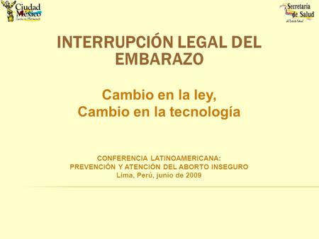 INTERRUPCIÓN LEGAL DEL EMBARAZO
