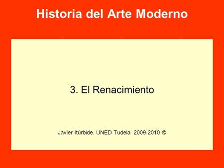 Historia del Arte Moderno