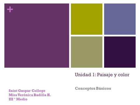 Unidad 1: Paisaje y color