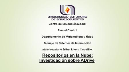 Repositorios en la Nube: Investigación sobre ADrive.