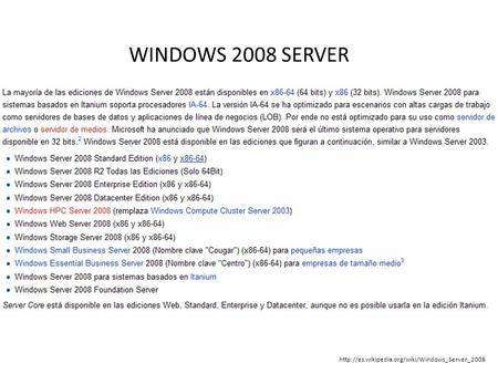 WINDOWS 2008 SERVER