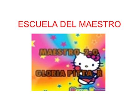 ESCUELA DEL MAESTRO. Internet puede definirse como una red de redes de ordenadores que comparten datos y recursos. Existe una conexión de redes a nivel.