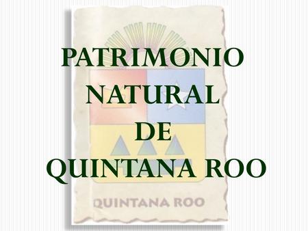 PATRIMONIO NATURAL DE QUINTANA ROO.
