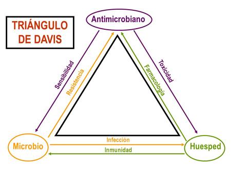 TRIÁNGULO DE DAVIS Antimicrobiano Huesped Microbio Toxicidad