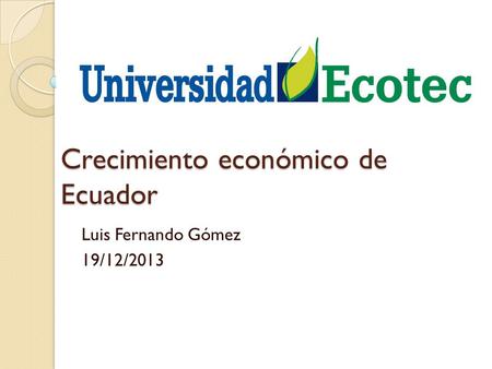Crecimiento económico de Ecuador