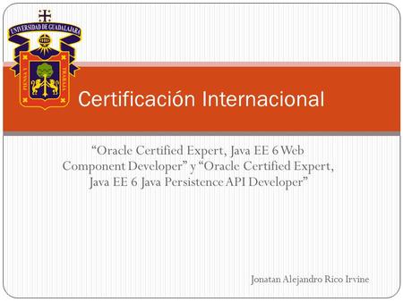 Certificación Internacional