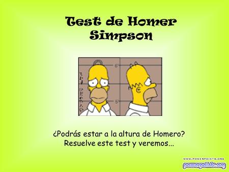 Test de Homer Simpson ¿Podrás estar a la altura de Homero?