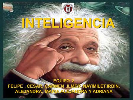 INTELIGENCIA EQUIPO 2 FELIPE , CESAR, CARMEN ,ILMER, NAYIMILET,IRBIN, ALEJANDRA, MARIA ALEJANDRA Y ADRIANA.