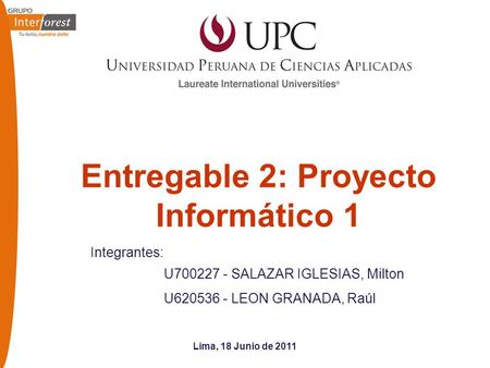 Entregable 2: Proyecto Informático 1