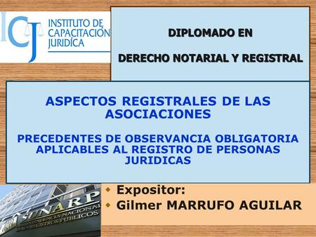 DERECHO NOTARIAL Y REGISTRAL ASPECTOS REGISTRALES DE LAS ASOCIACIONES