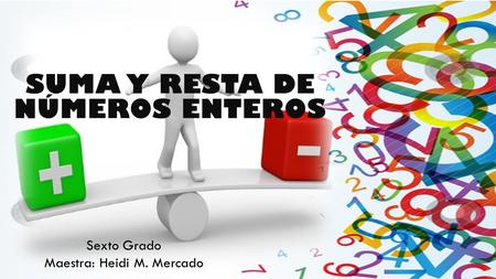 Sexto Grado Maestra: Mercado