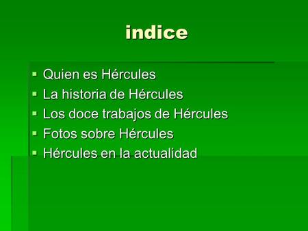 indice Quien es Hércules La historia de Hércules
