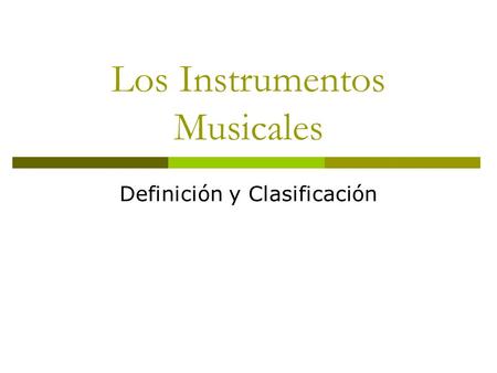 Los Instrumentos Musicales