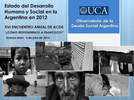 Estado del Desarrollo Humano y Social en la Argentina en 2012