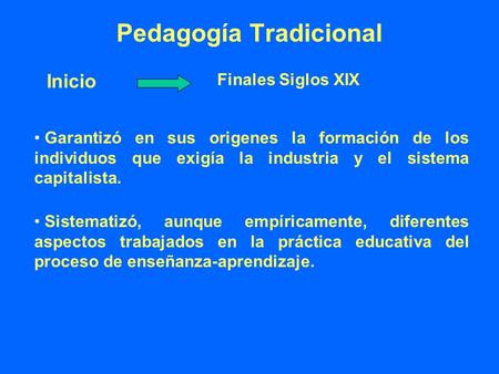 Pedagogía Tradicional