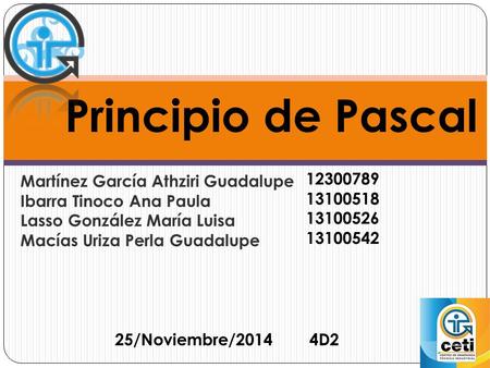 Principio de Pascal Martínez García Athziri Guadalupe